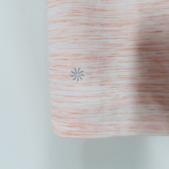 Athleta X-Small Vital Textured Tank 2.0 Island Coral Bright White - Picture 4 of 5